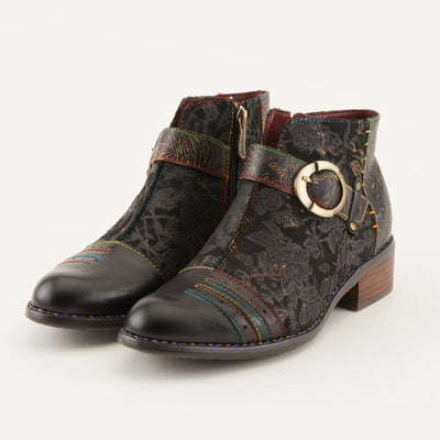 Georgiana Boots in Black Multi