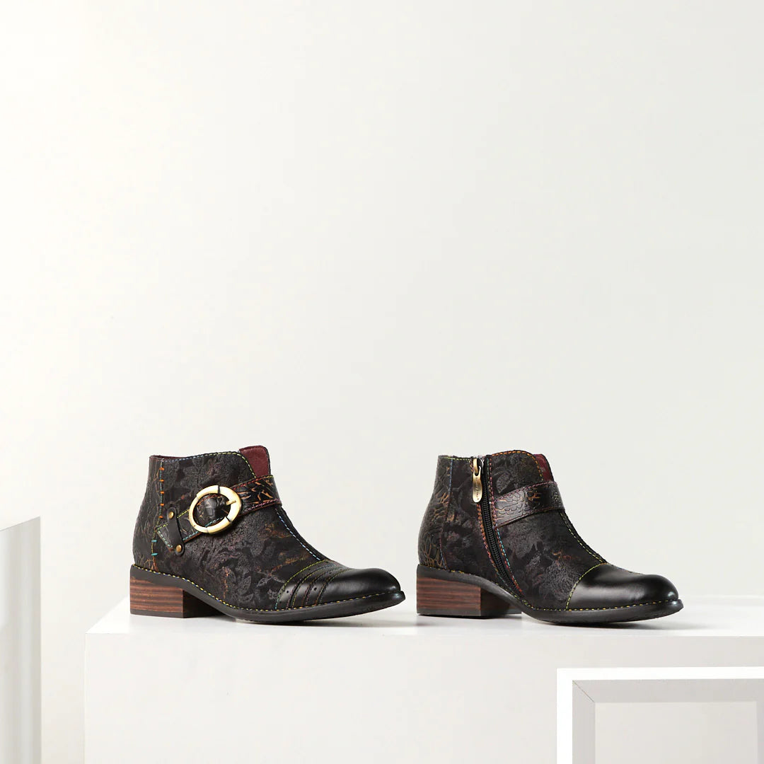 Georgiana Boots in Black Multi