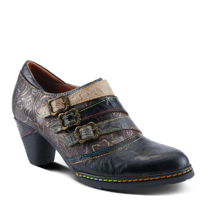 Graphic Shoes in Black Metallic