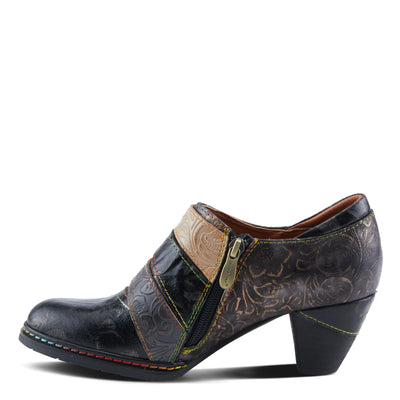 Graphic Shoes in Black Metallic