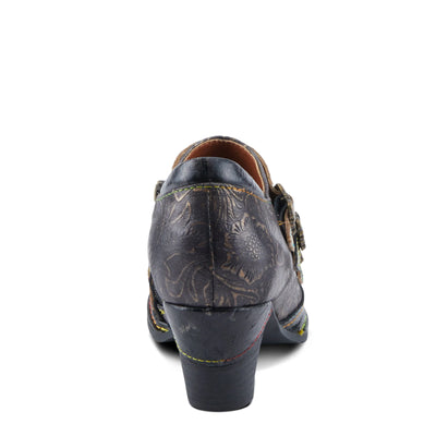 Graphic Shoes in Black Metallic