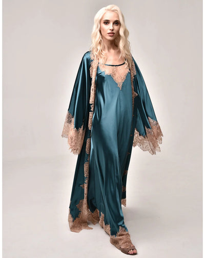 Pure Silk Robe and Nightgown Set