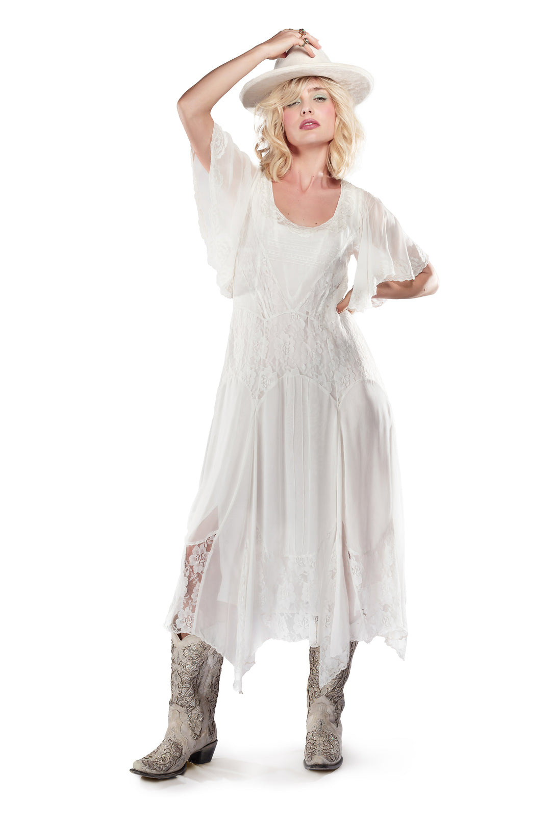ivory victorian dress Regency Era Ivory Jacquard Corset Dress with Lace Long Sleeve