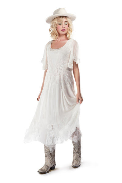 Irene Victorian Cowgirl Wedding Dress in Ivory by Nataya