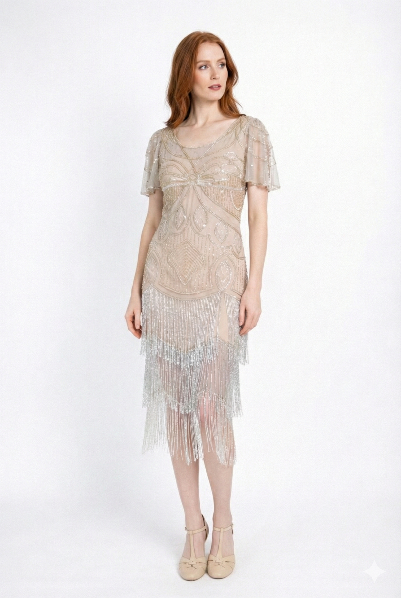 slim fit dress slacks 1920s Gatsby Flapper Beaded Fringe Party Dress - The Lulu