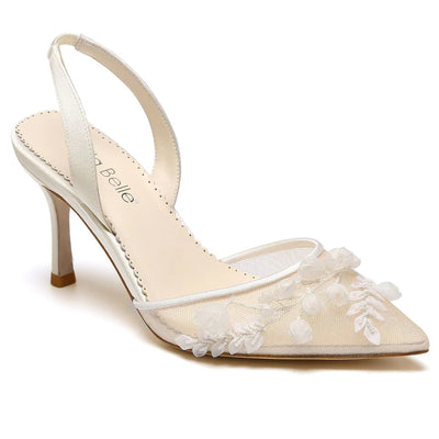 Libby Heel Wedding Shoes in Ivory by Bella Belle Shoes