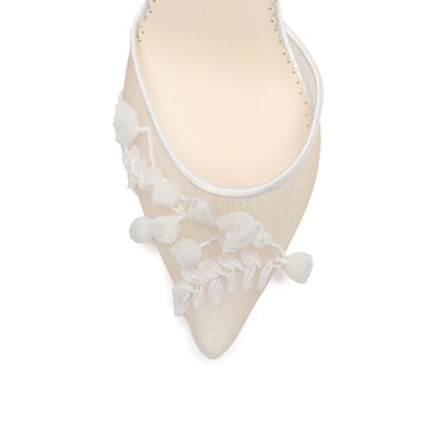 Libby Heel Wedding Shoes in Ivory by Bella Belle Shoes