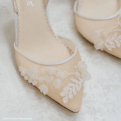Libby Heel Wedding Shoes in Ivory by Bella Belle Shoes