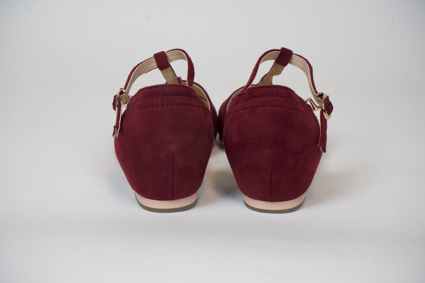 London 1920s Flapper Style T-Bar Shoes in Wine Red