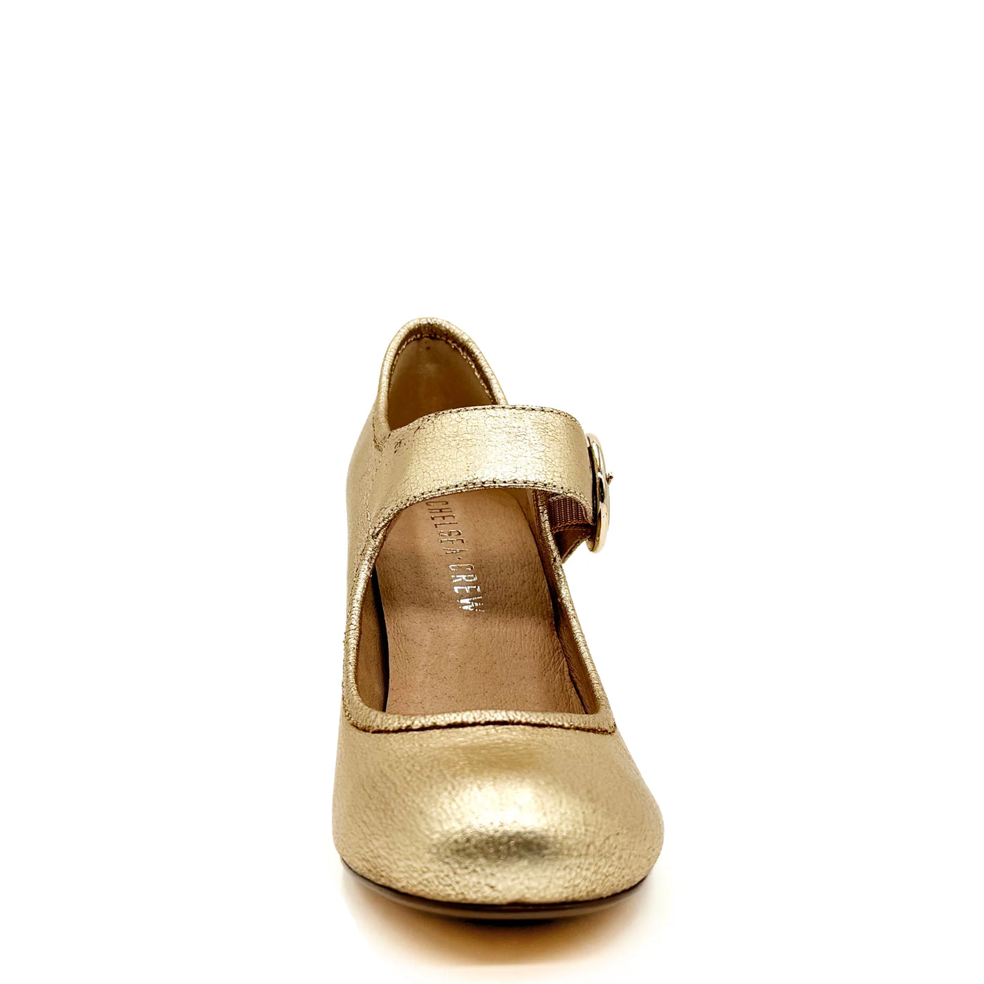 Madeline Retro Style Pumps in Gold