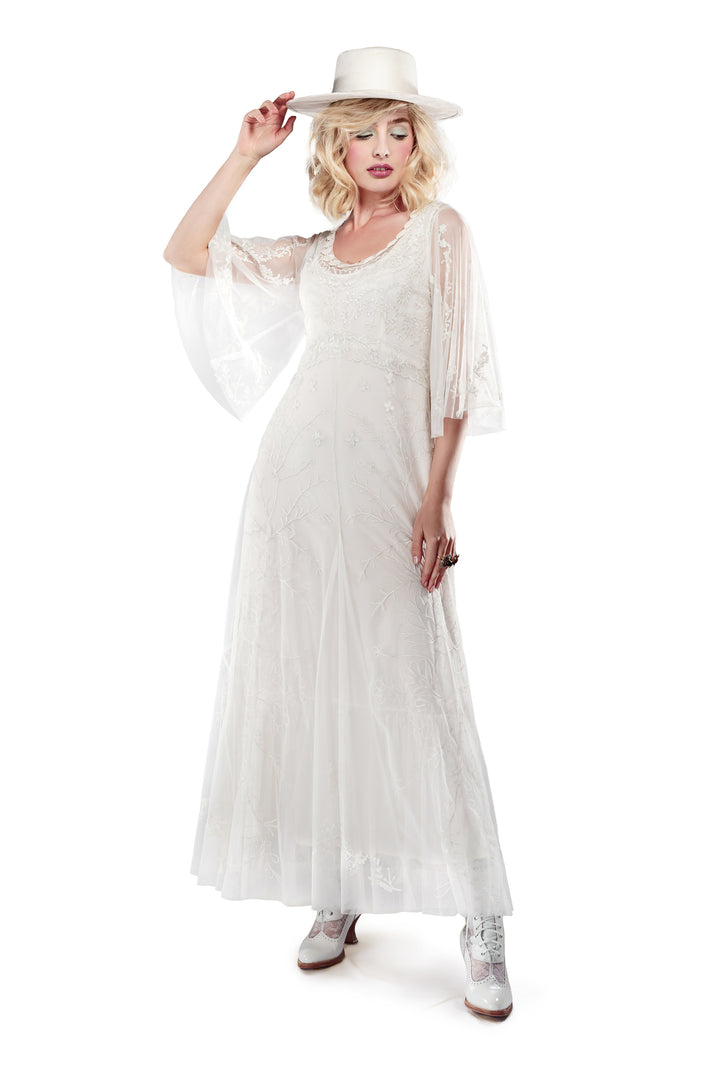 Victorian Wedding Dresses, Patterns, Shoes, Accessories Meadow Western Wedding Dress in Ivory by Nataya $399.00 AT vintagedancer.com