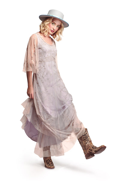 Meadow Western Wedding Dress in Lilac by Nataya