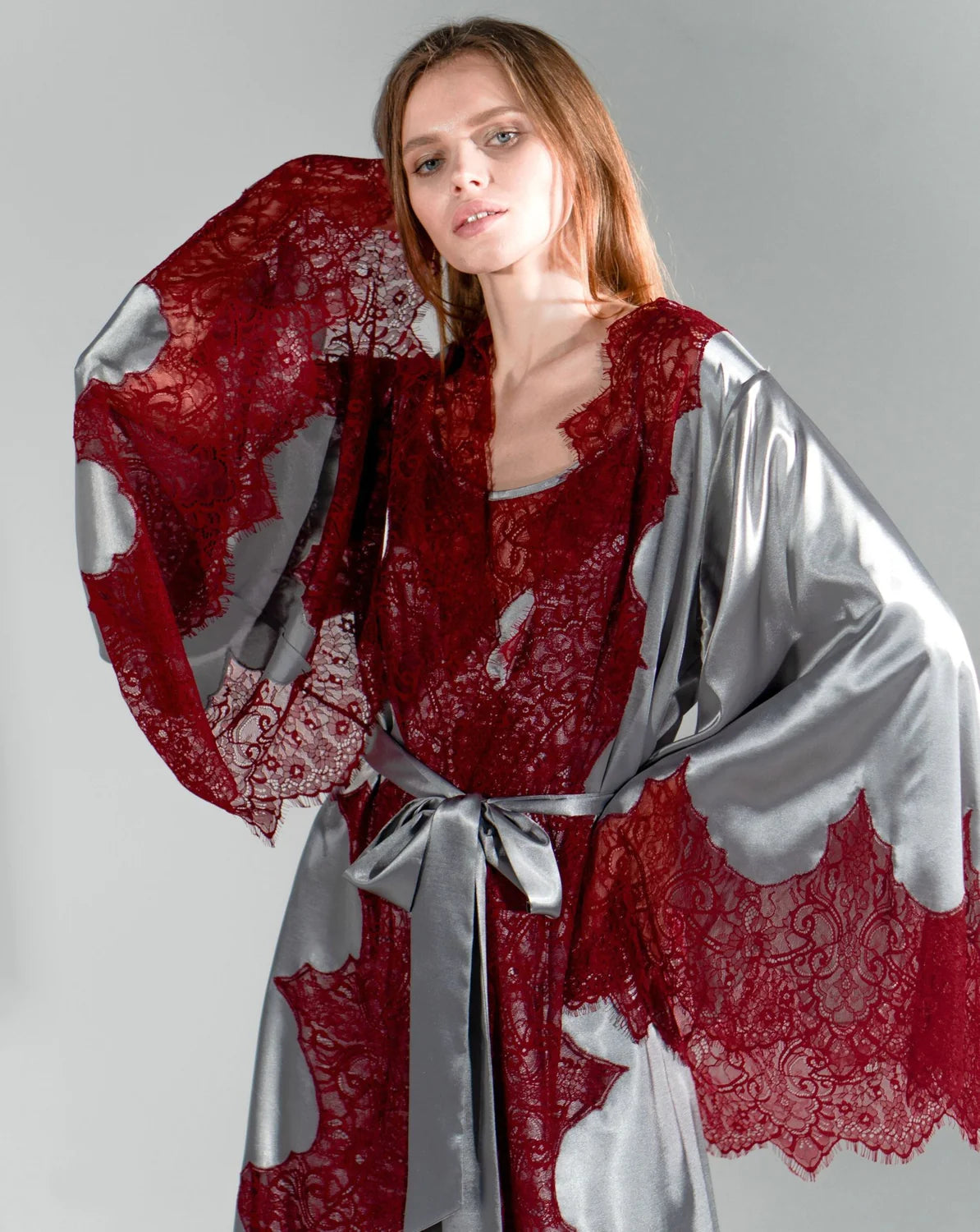 Pure Silk Robe and Nightgown Set