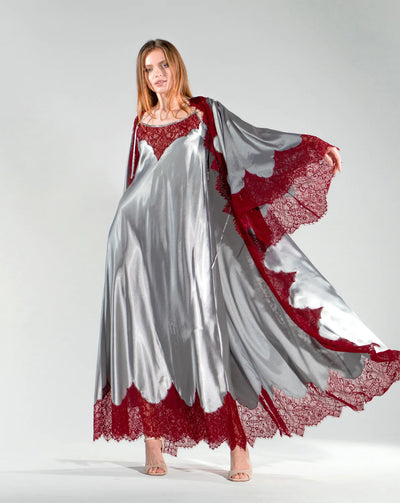 Pure Silk Robe and Nightgown Set