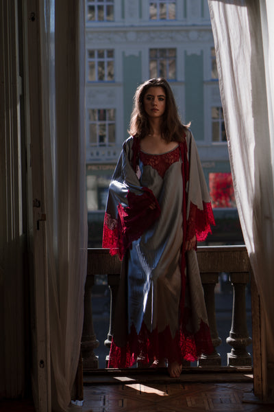 Pure Silk Robe and Nightgown Set