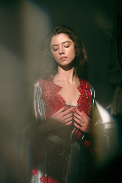 Pure Silk Robe and Nightgown Set