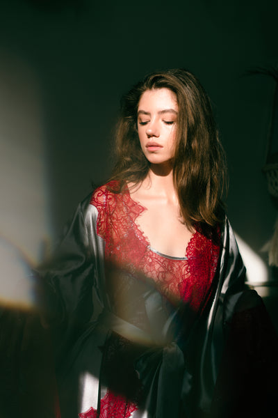 Pure Silk Robe and Nightgown Set