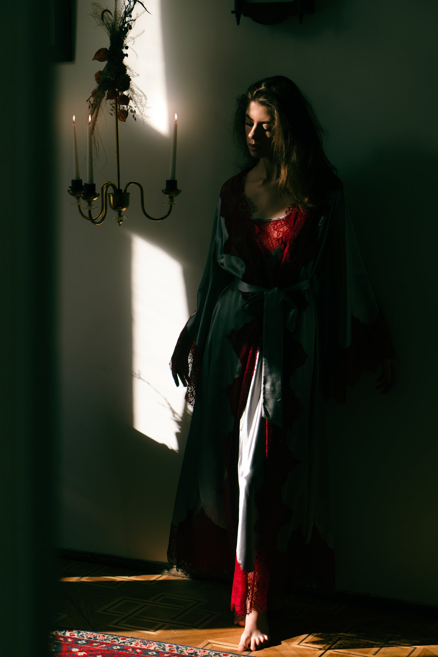 Pure Silk Robe and Nightgown Set