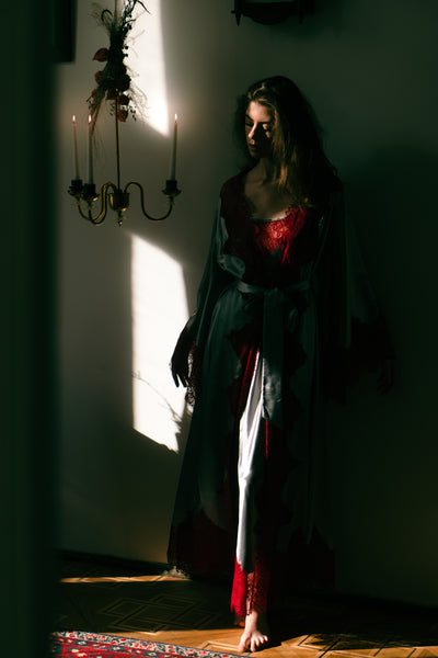 Pure Silk Robe and Nightgown Set