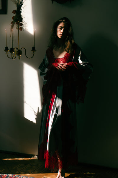 Pure Silk Robe and Nightgown Set