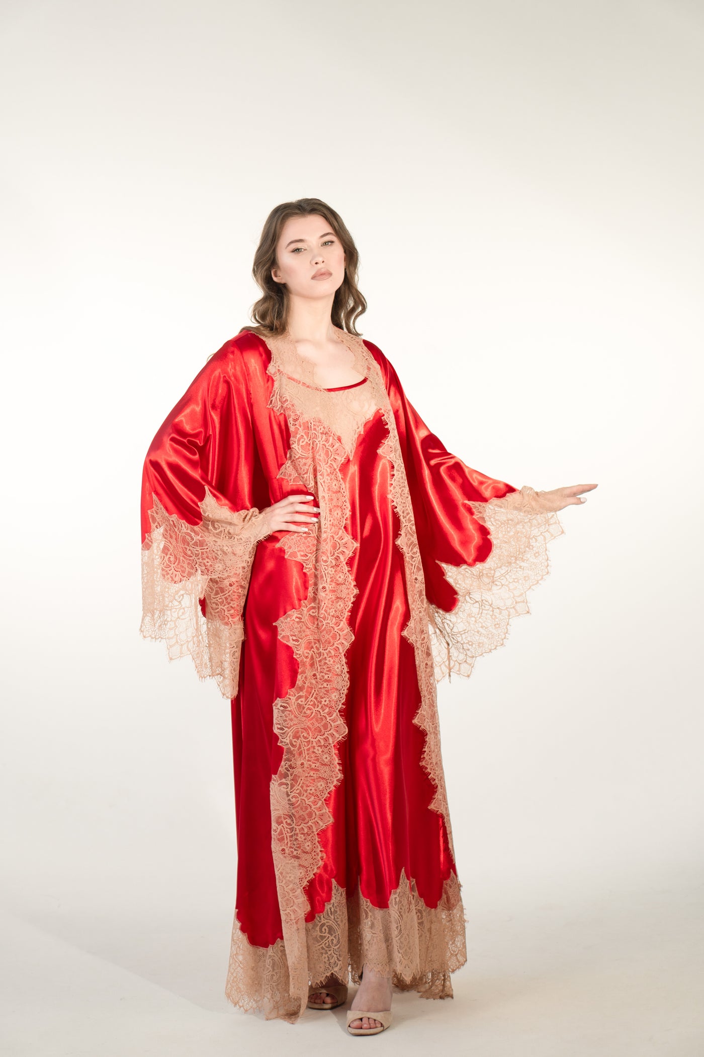 Pure Silk Robe and Nightgown Set