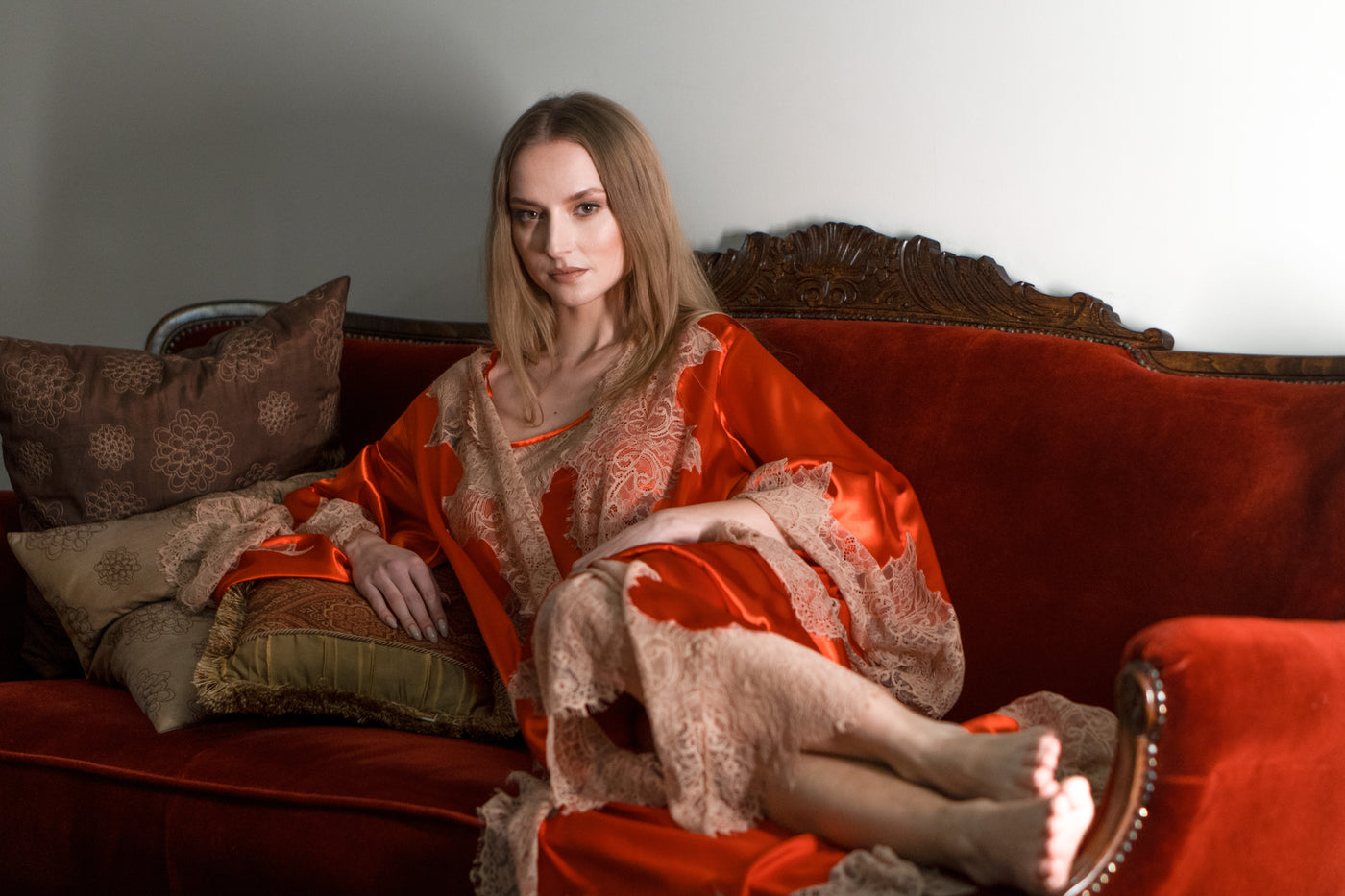 Pure Silk Robe and Nightgown Set