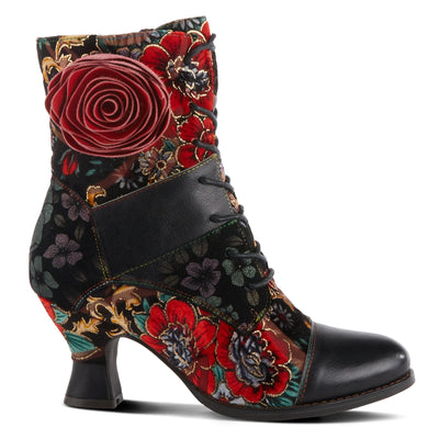 Cabaret Velvet Ankle Boots in Black