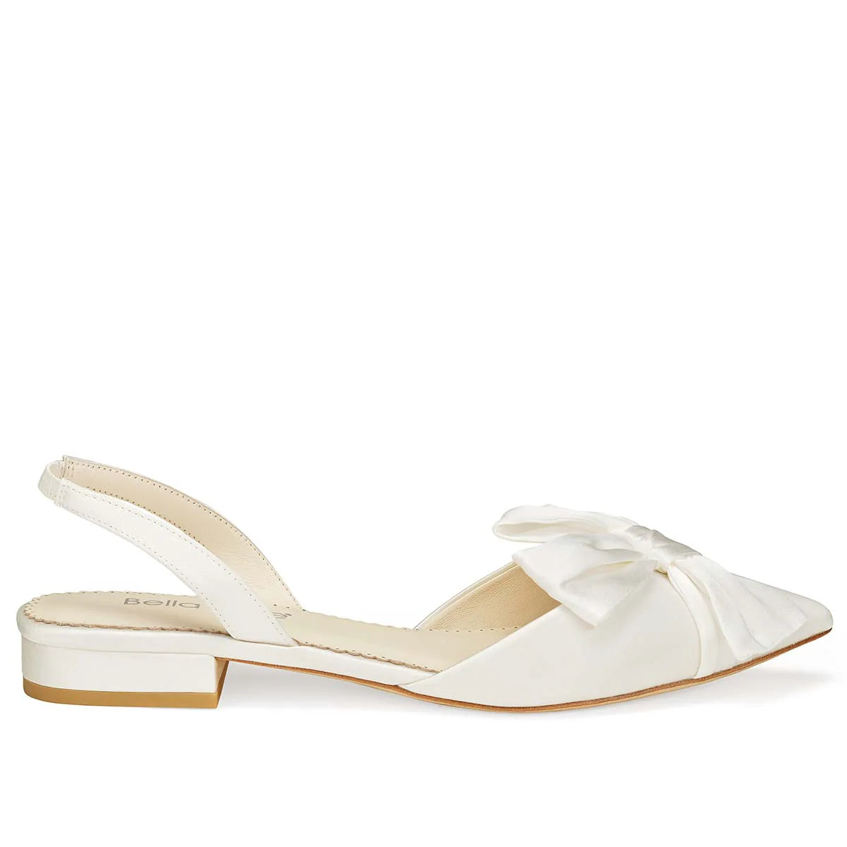 Reilly Bridal Slingback Flats in Ivory by Bella Belle Shoes