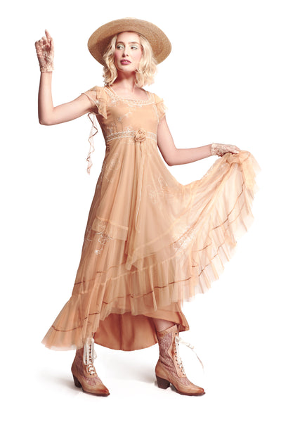 Savannah Western Wedding Dress in Gold by Nataya