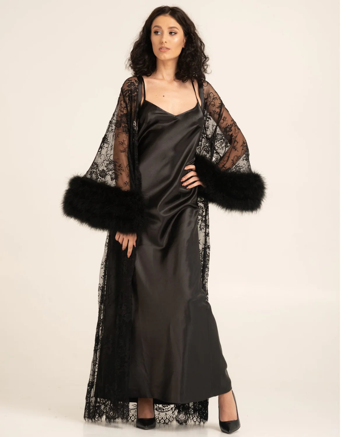 Pure Silk Robe and Nightgown Set