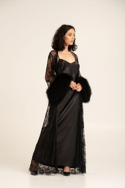Pure Silk Robe and Nightgown Set