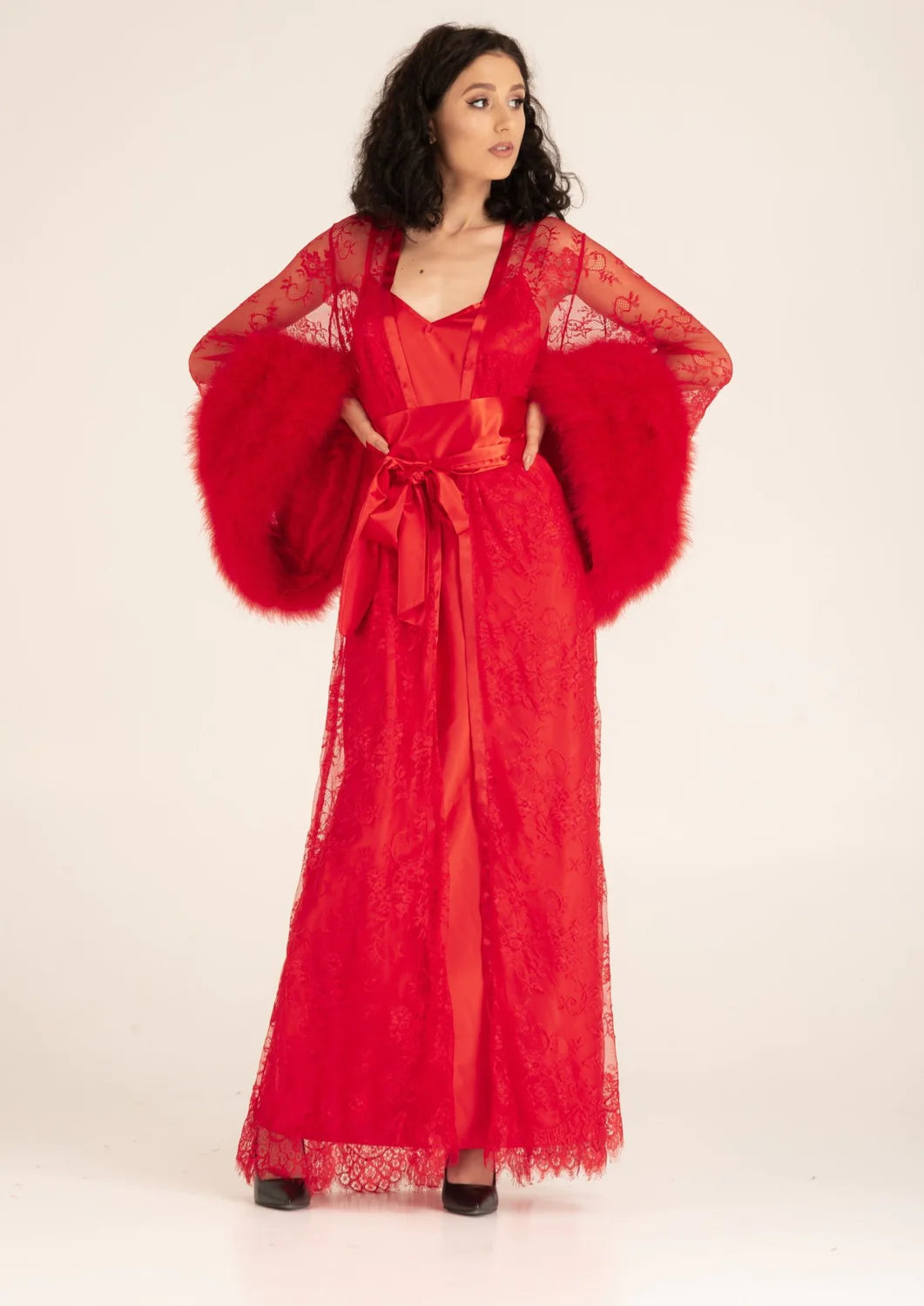Pure Silk Robe and Nightgown Set