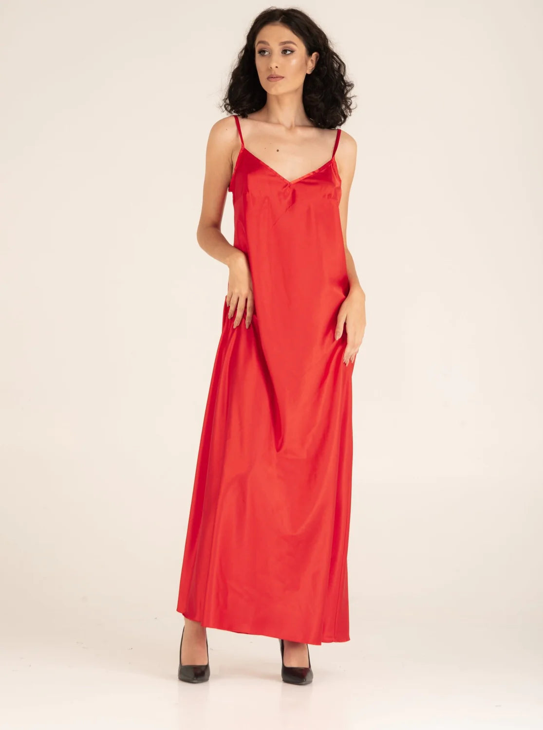 Red Widow Robe and Nightgown Set