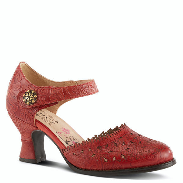 Le 5e Arrondissement Heeled Sandals in Red