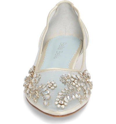 Willow Vintage Inspired Bridal Flats in Ivory by Bella Belle Shoes