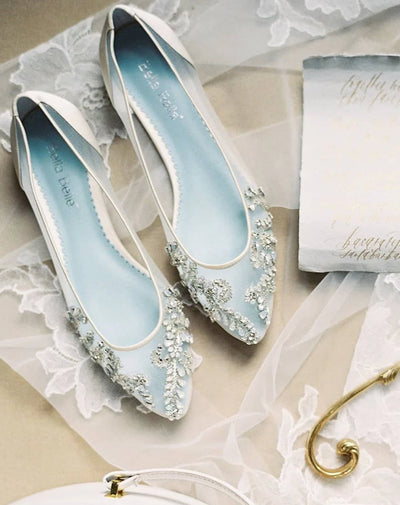 Willow Vintage Inspired Bridal Flats in Ivory by Bella Belle Shoes