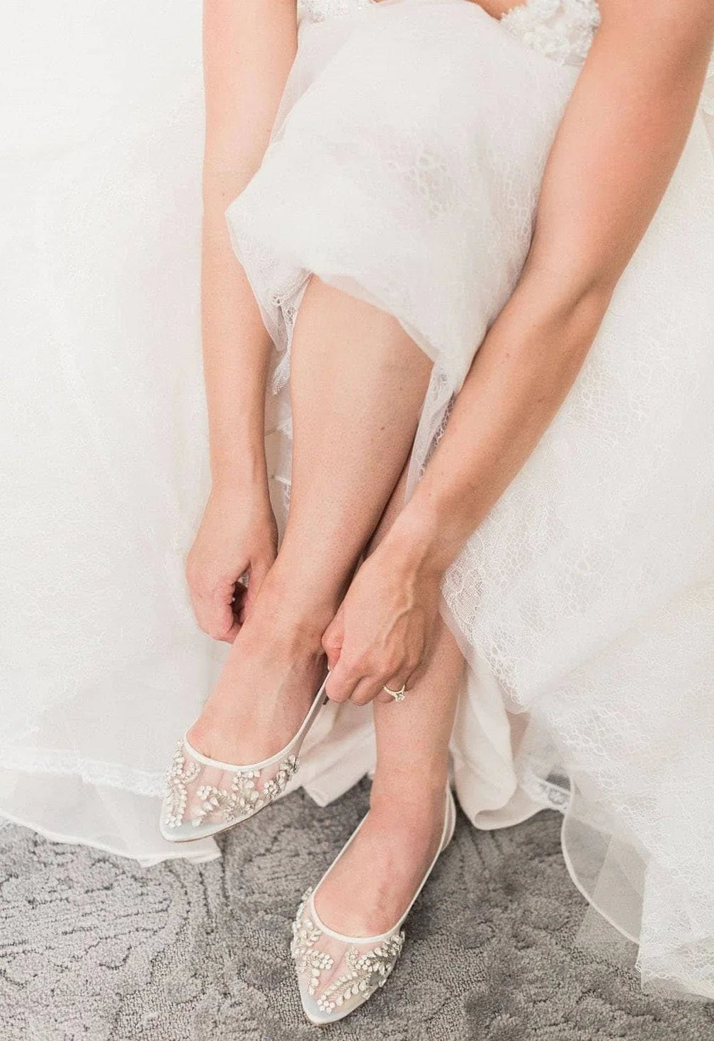 Willow Vintage Inspired Bridal Flats in Ivory by Bella Belle Shoes