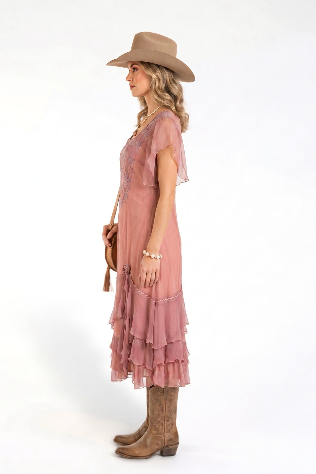 brown western wedding guest dress Fheaev Halter Midi Dress for Women Western High Low Hollowed Out Flowy A Line Cocktail Wedding Guest Dresses Brown L, Women's, Size: Large