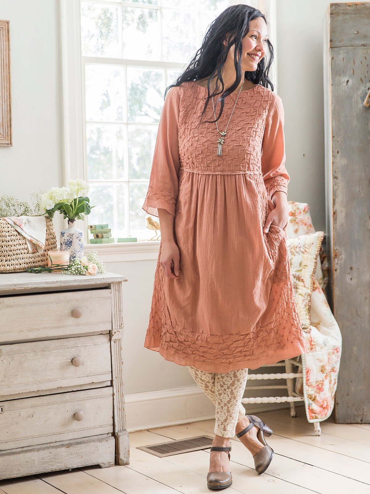 Coraline Dress in Vintage Rose by April Cornell