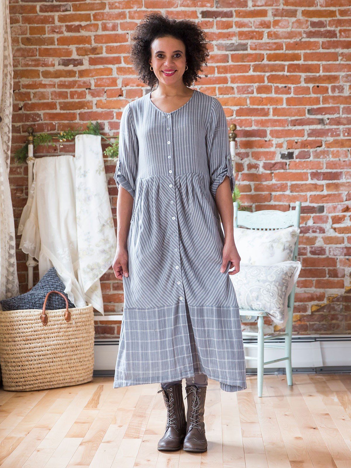 Daylily Dress in Grey by April Cornell