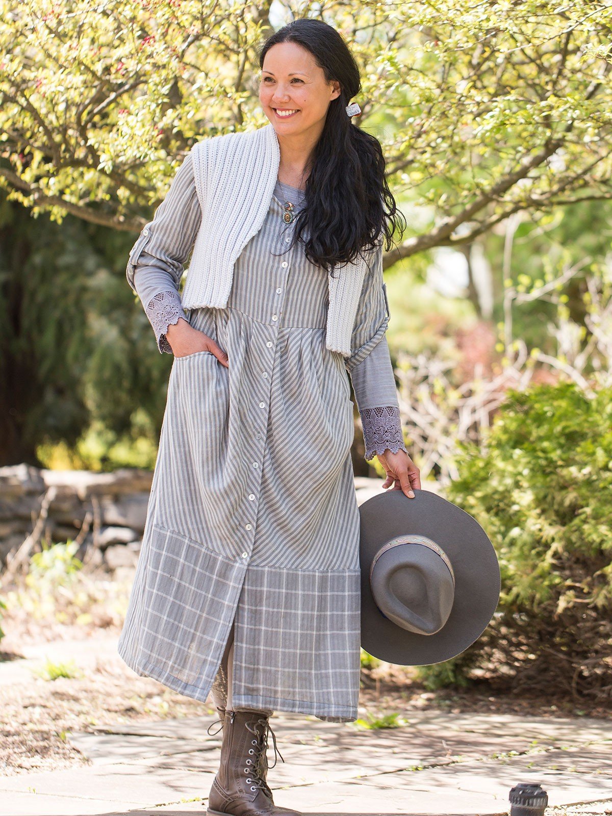 Daylily Dress in Grey by April Cornell