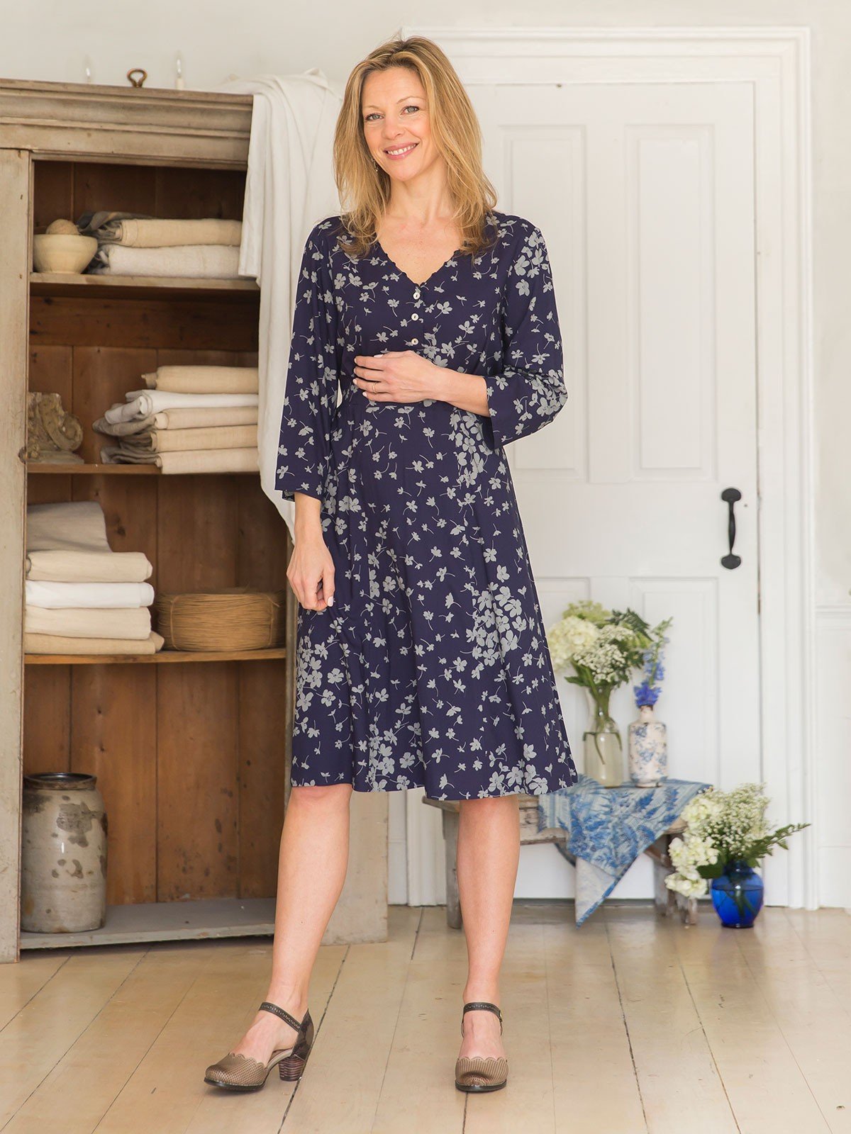 Skyler Dress in Navy by April Cornell