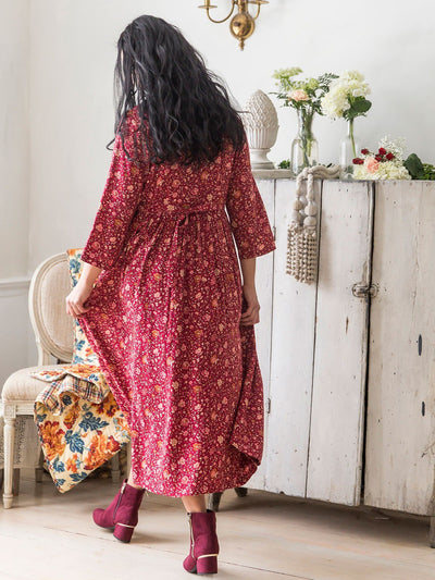 Amaryllis Dress in Cranberry by April Cornell