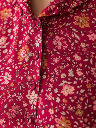 Amaryllis Dress in Cranberry by April Cornell