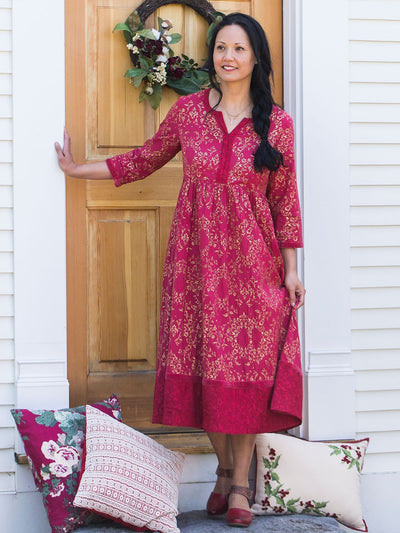 Maybelle Dress in Red by April Cornell
