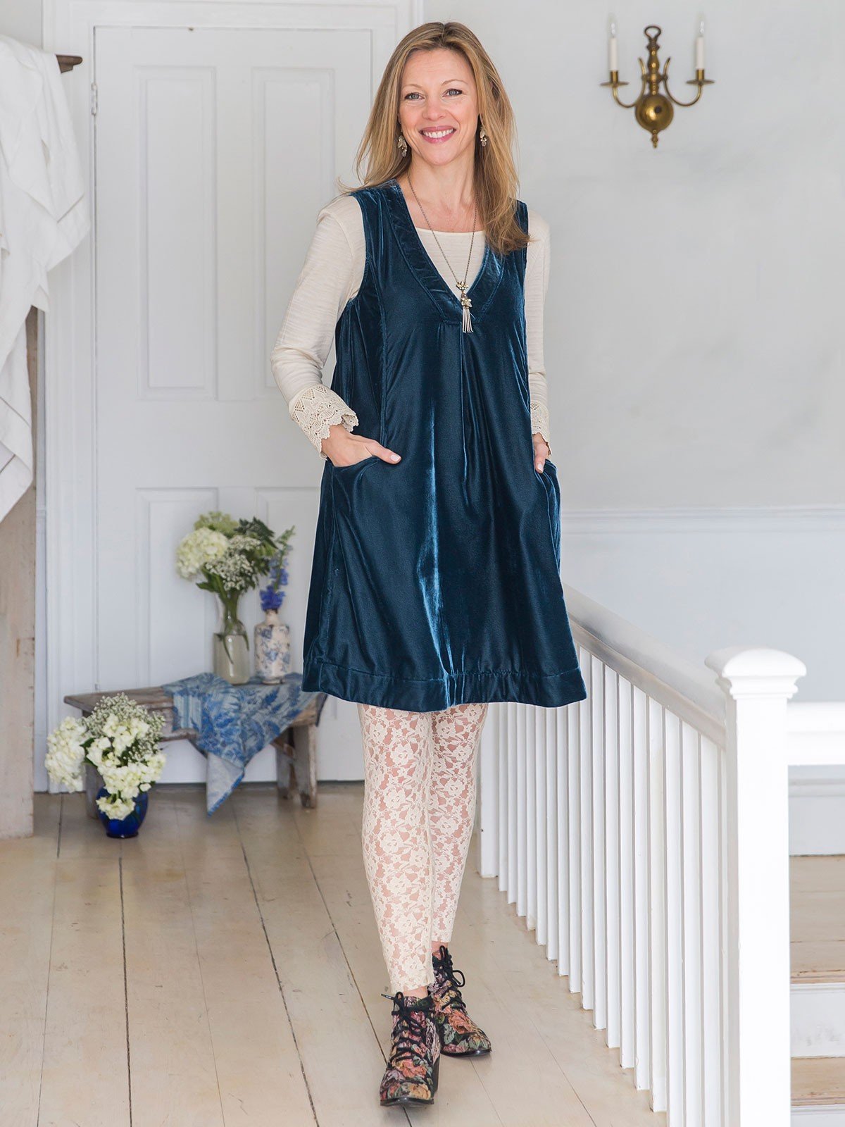 James Tunic in Teal by April Cornell