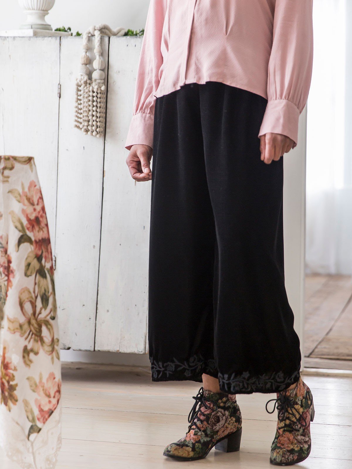 Duchess Pant in Black by April Cornell