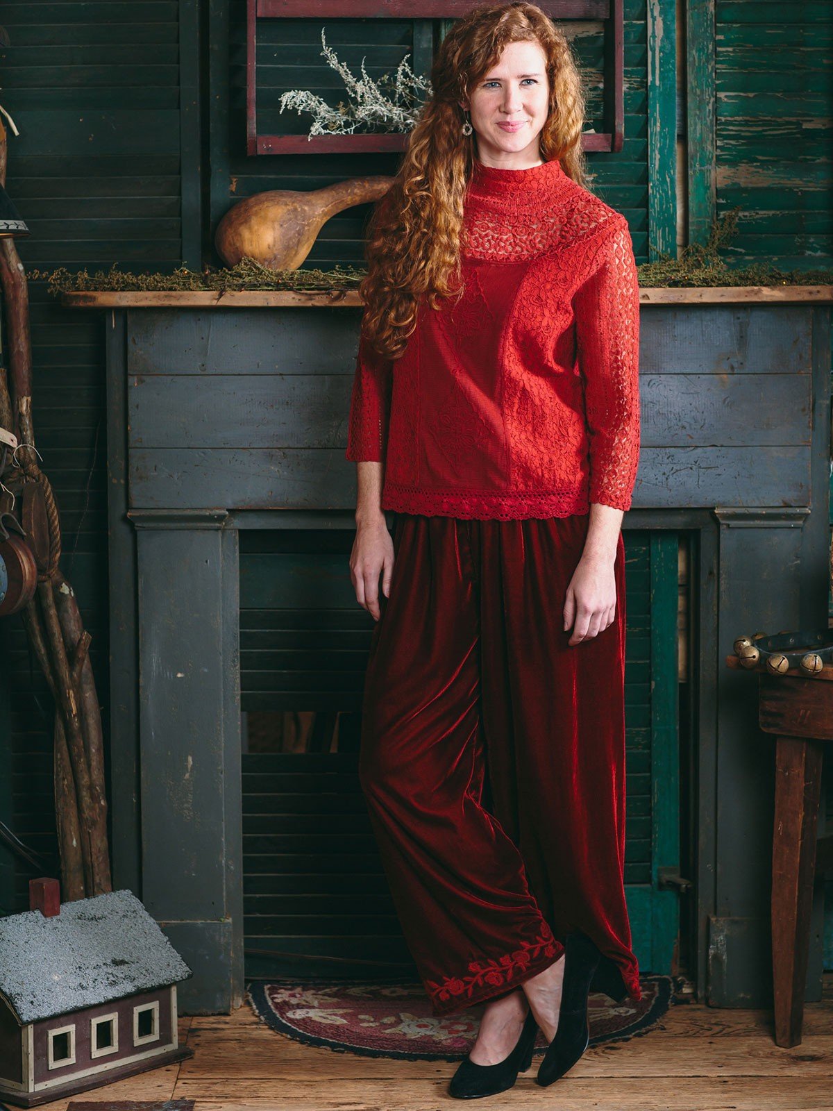 Duchess Pant in Scarlet Red | April Cornell - SOLD OUT