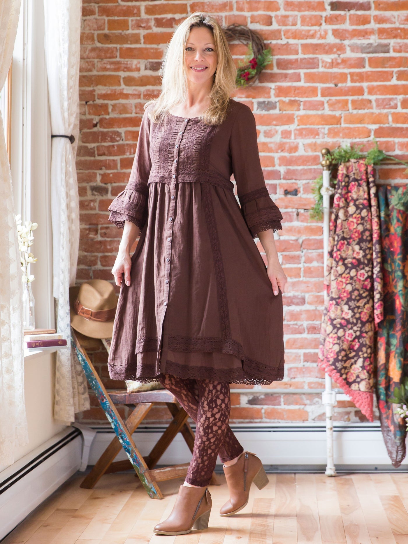 Pip Leggings in Chocolate by April Cornell