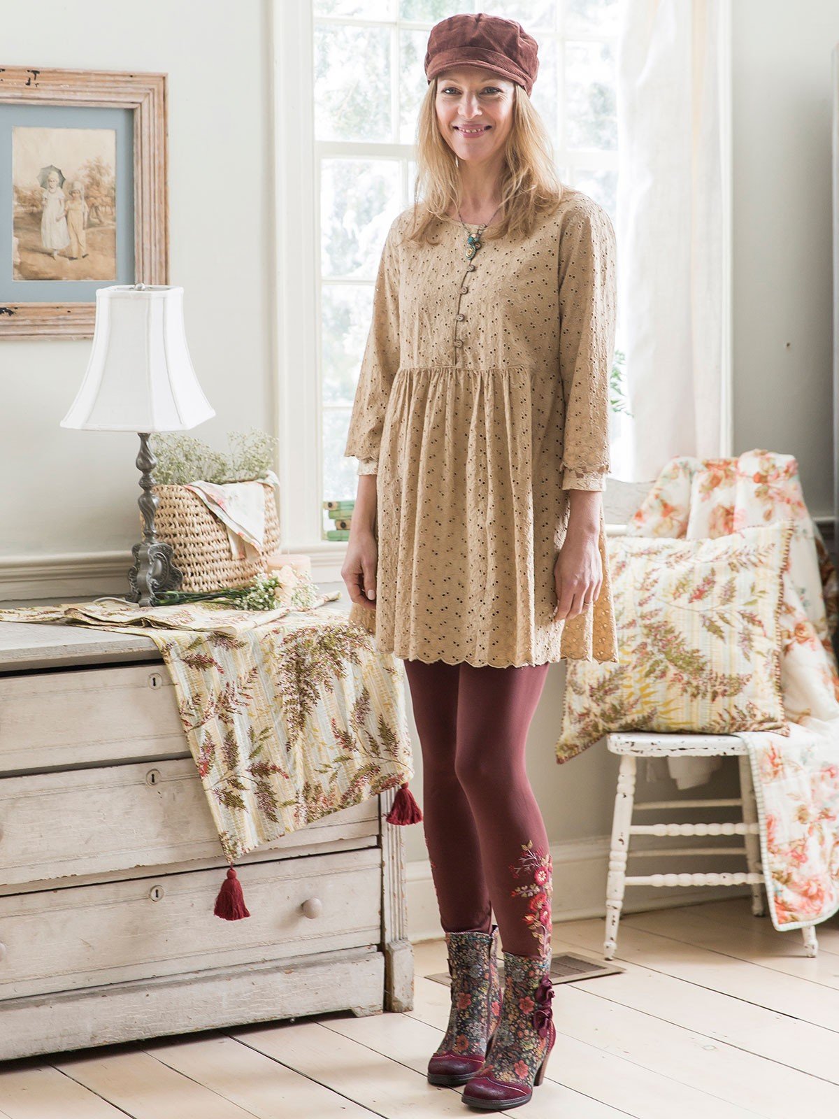 Garden Leggings in Brown by April Cornell